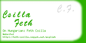 csilla feth business card